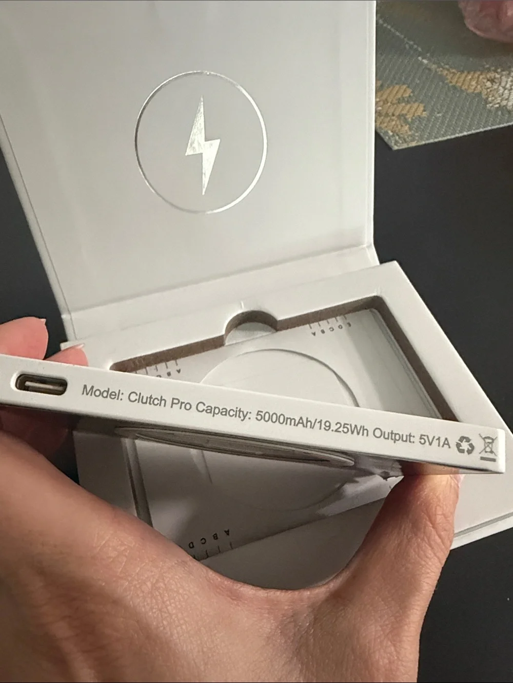 Clutch Pro Portable Phone Charger - lightning port